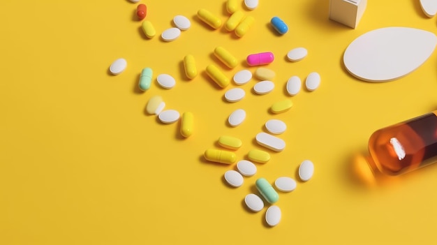 Pills on table