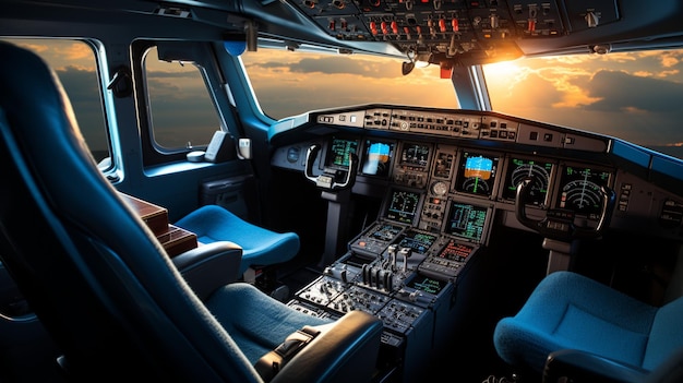 Photo a pilot completing preflight checks in the cockpit of an airplane aviation transportation hd me