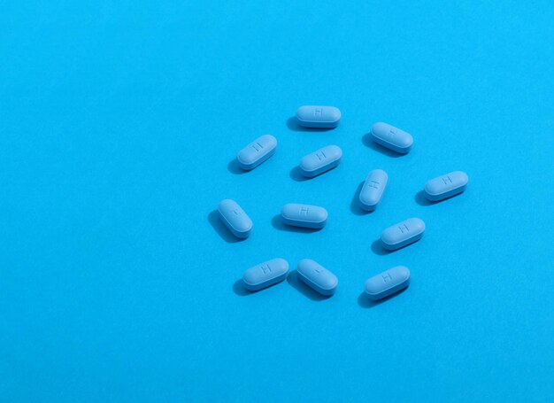 Photo pils of prescription prep pills for pre-exposure prophylaxis to help protect people from hiv.