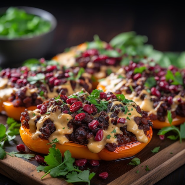 Pimientos Rellenos Stuffed peppers often filled with meat or cheese Savory