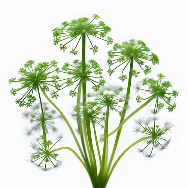 Photo pimpinella pruatjan plant isolated white background