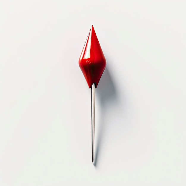 A pin with a red tip