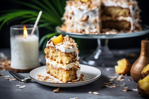 Photo pina colada cake