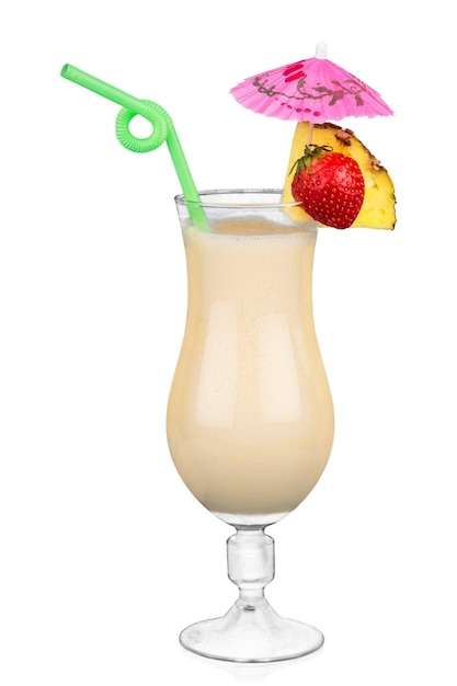 Pina Colada with Fruit Garnish