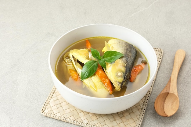 Pindang serani fish soup with sour and spicy salty spices Indonesian Food