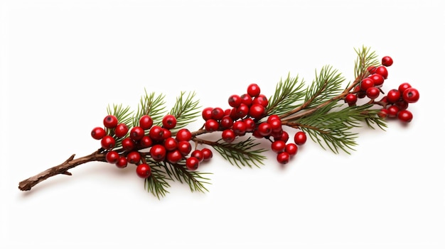 Pine branch with berries