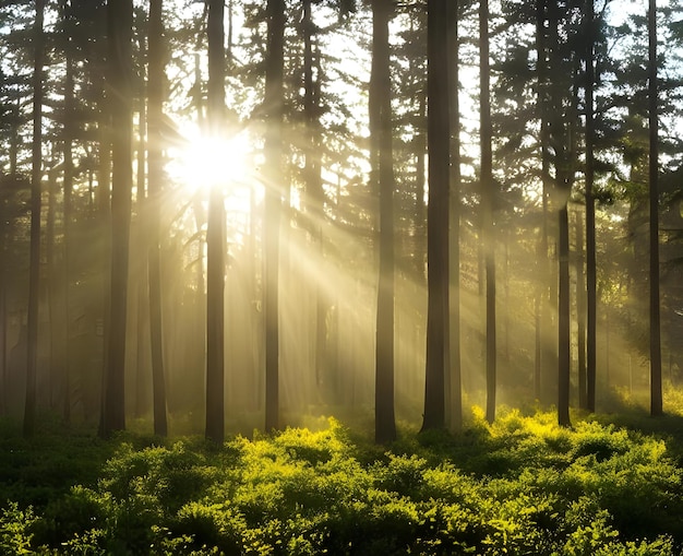 Photo pine forest