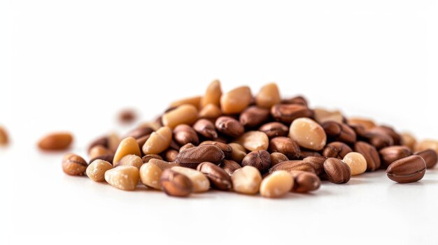 Pine Nuts On White Background