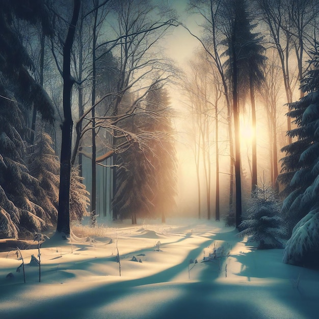 소나무의 아름다움은 겨울의 마법의 마법과 함께 더 매력적으로 변합니다.