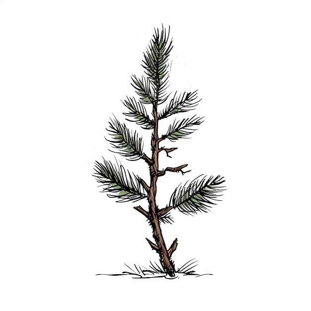 Pine Tree Clip Art met witte achtergrond