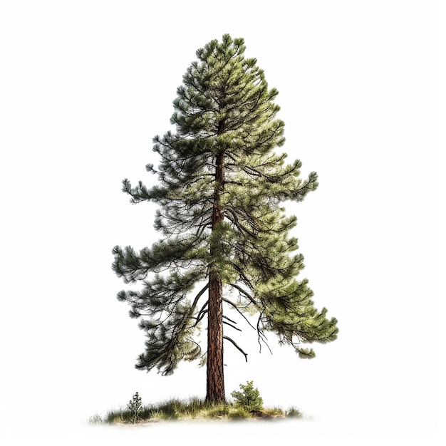 Pine Tree Clip Art with white Background