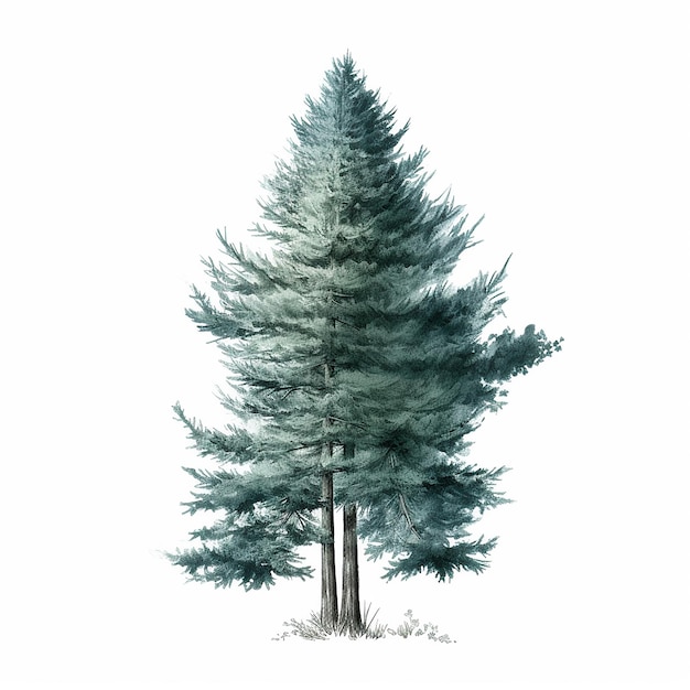 Pine Tree Clip Art with white Background