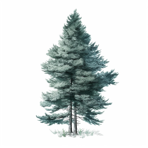 Pine Tree Clip Art with white Background