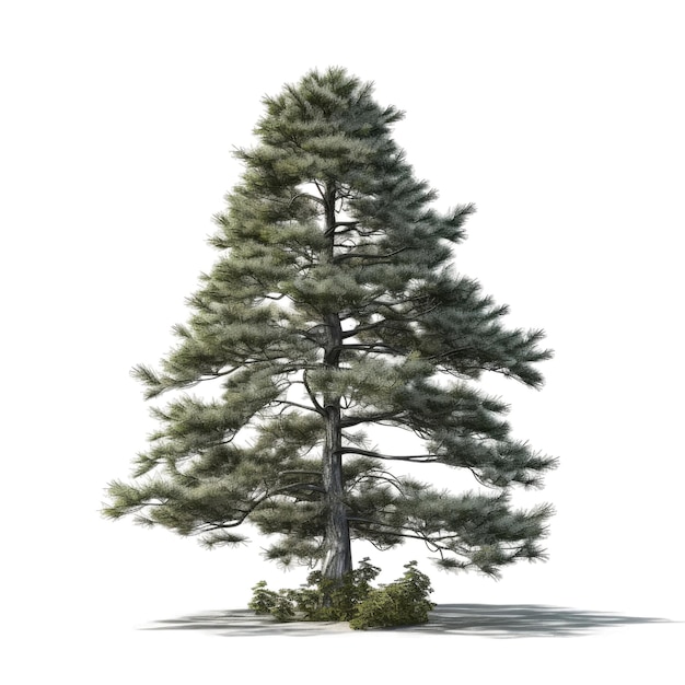 Pine tree Transparent isolated background AI