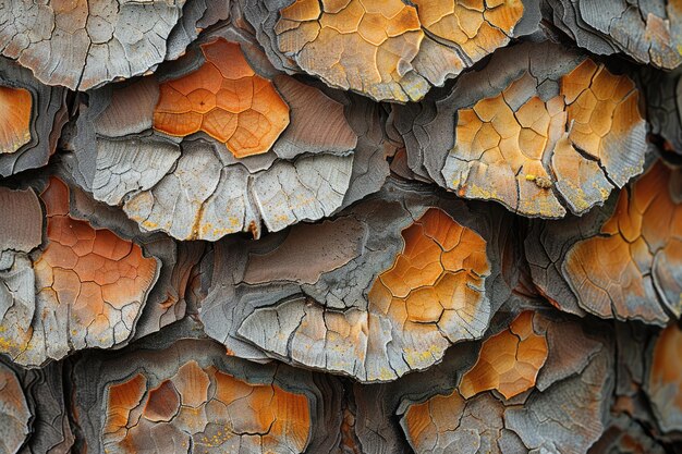 Photo a pine trees bark revealing the intricate patterns and textures of its reddishbrown scaly surface