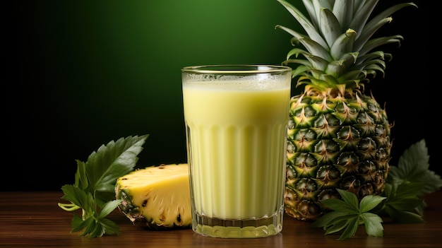 pineapple background with juice