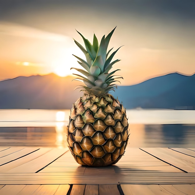 Photo pineapple in the beach