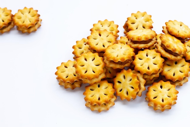Pineapple Biscuits isolated on white background
