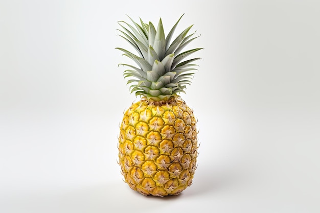 Foto la beatitudine dell'ananas isolata su uno sfondo bianco