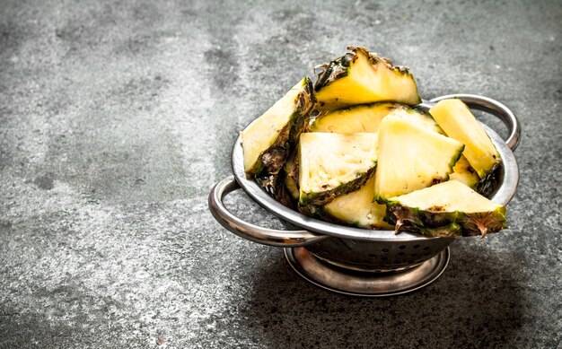 Pineapple in a bowl