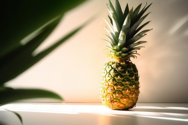 Pineapple at bright light Generate Ai