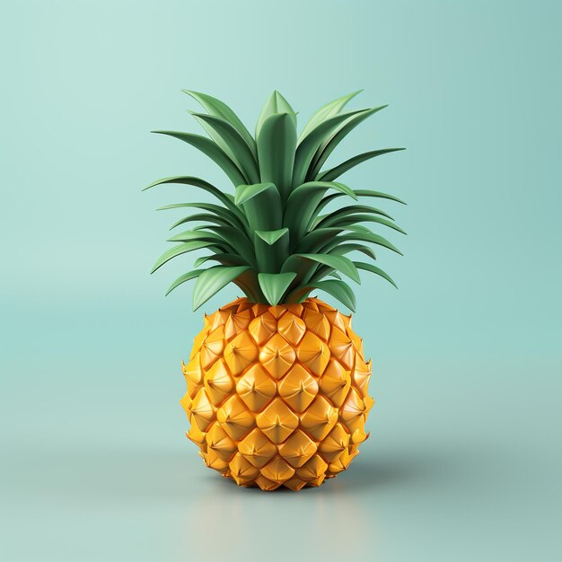 Pineapple on clay blur background