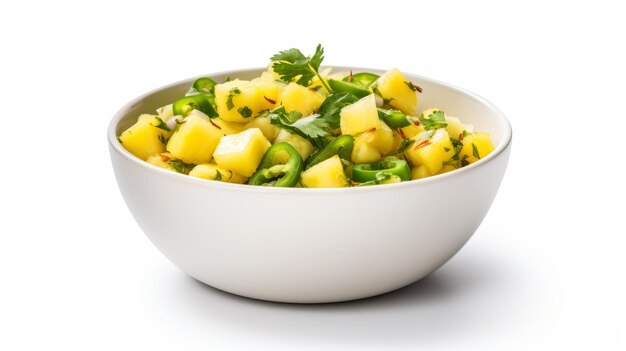 pineapple coconut salsa with jalapenos and cilantro