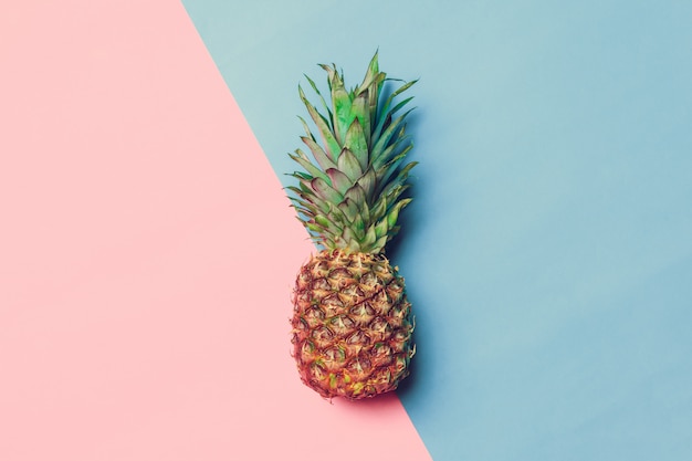 Pineapple on colored paper