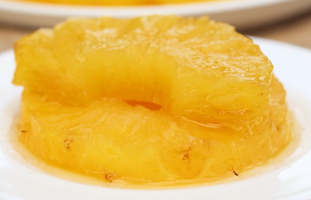 Pineapple dessert on a plate