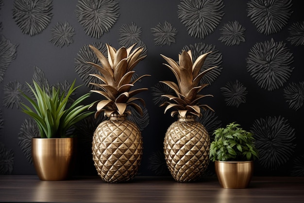 Pineapple farmer examining leaves for signs of disease