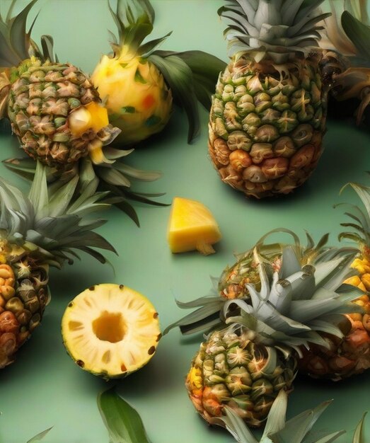 Photo a pineapple fruit ai generated