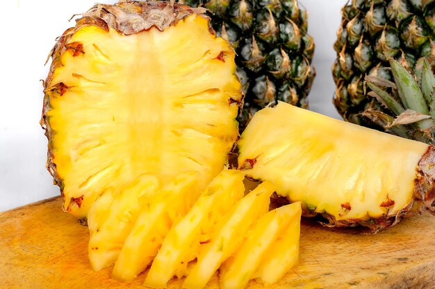 Pineapple fruit isolated on a white background