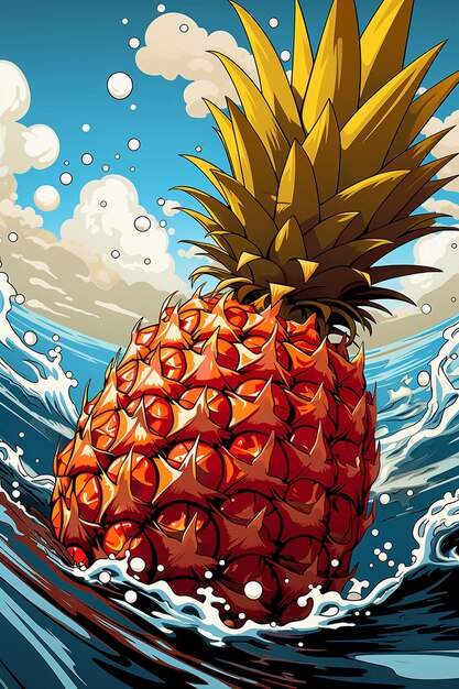 Photo pineapple graphic
