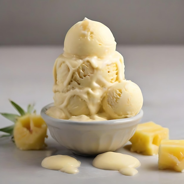 a pineapple ice cream AI