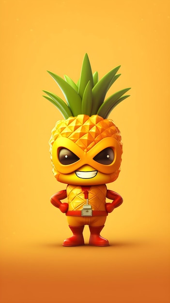 The pineapple is a cartoon character from the animated series.