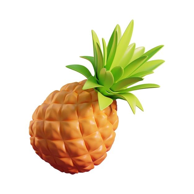 Foto ananas isolato su sfondo bianco.