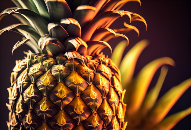 Pineapple the king of tropical fruits AI Generated