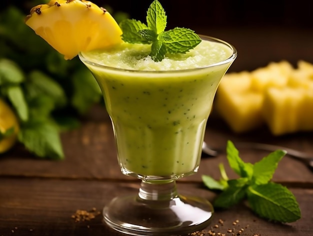 Pineapple and Mint Shake