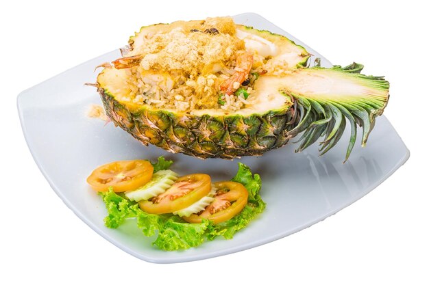 Pineapple salad with seafood