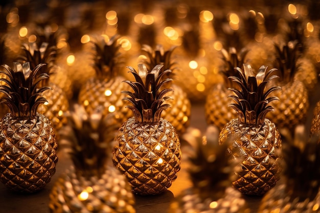 Pineapple shaped lamps or lighting fixtures