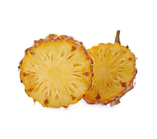 Pineapple slice isolate on white background