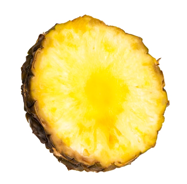 Pineapple slice isolated on the white background.