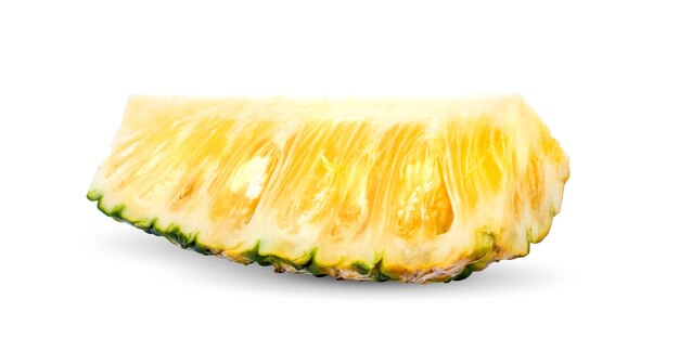 Pineapple slice isolated on white background