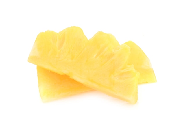 Pineapple slice on white background