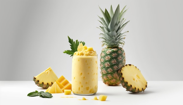 Pineapple Smoothie product shot with Generative AI