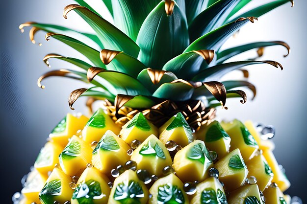 pineapple soda miki asai macro photography close up hyper detailed trending on