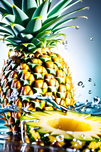 pineapple soda miki asai macro photography close up hyper detailed trending on