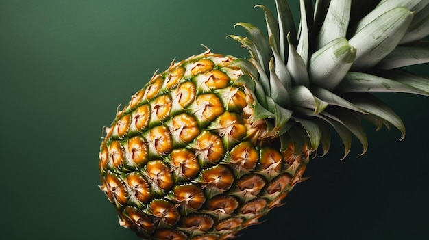 pineapple tropical fruit Top down view