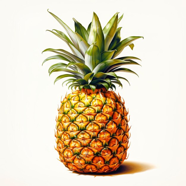 Pineapple on White Background