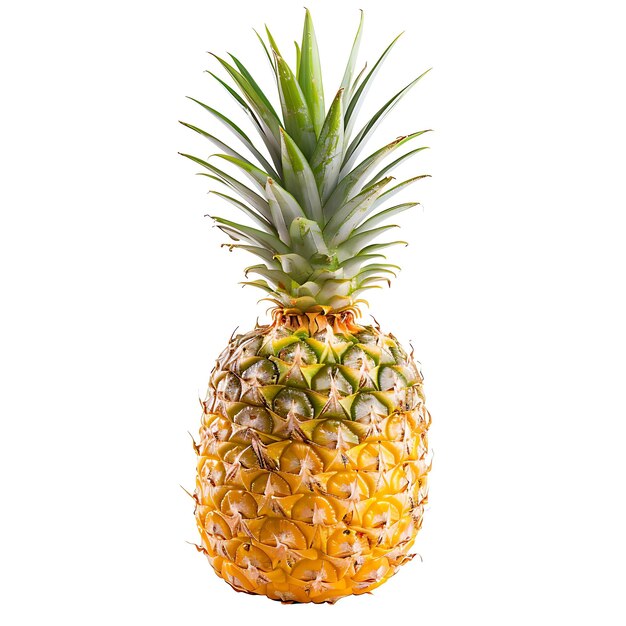 Photo a pineapple with a green stem and yellow center